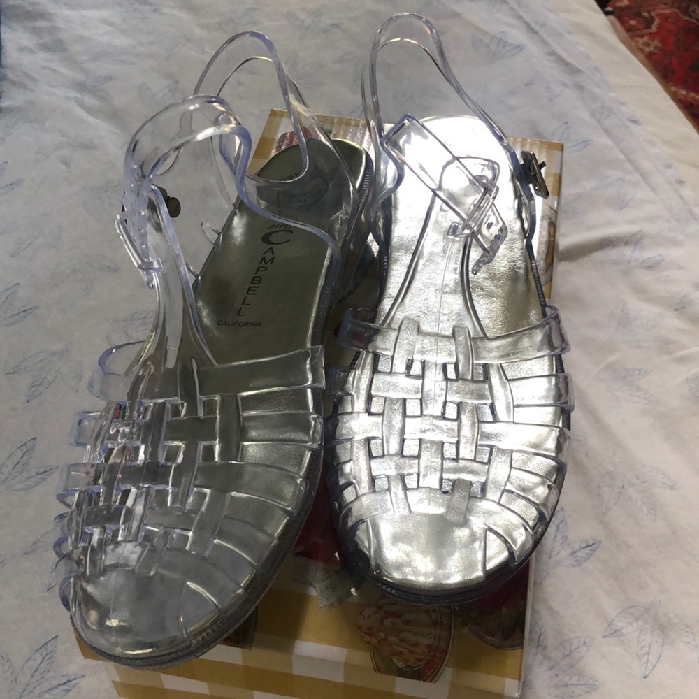 Jeffrey Campbell gelly clear jelly shoes. Size 8.